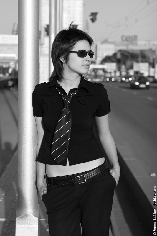 Girl in black by Sergey Juchkov